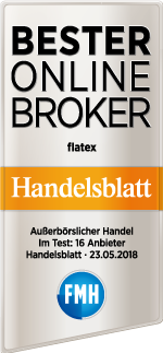 Handelsblatt kürt flatex zum 5. mal in Folge: "Bester Online Broker"